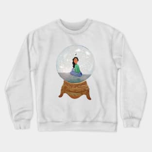 Snowglobe Watercolour Illustration Crewneck Sweatshirt